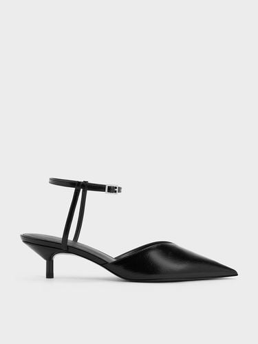 Charles & Keith - Crinkle-Effect Kitten-Heel Pointed-Toe Pumps - Charles & Keith - Modalova