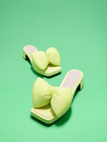 Charles & Keith - Puffy Bow Heeled Mules - Charles & Keith - Modalova