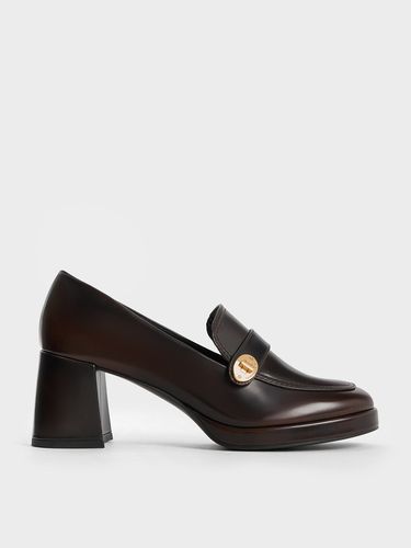 Charles & Keith - Hettie Metallic Accent Loafer Pumps - Charles & Keith - Modalova