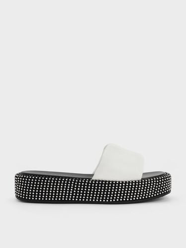 Charles & Keith - Crystal-Embellished Flatform Sandals - Charles & Keith - Modalova