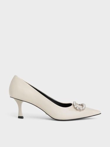 Charles & Keith - Gem-Embellished Patent Leather Pumps - Charles & Keith - Modalova