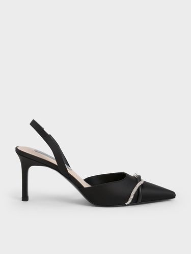 Charles & Keith - Twist Detail Satin Slingback Pumps - Charles & Keith - Modalova