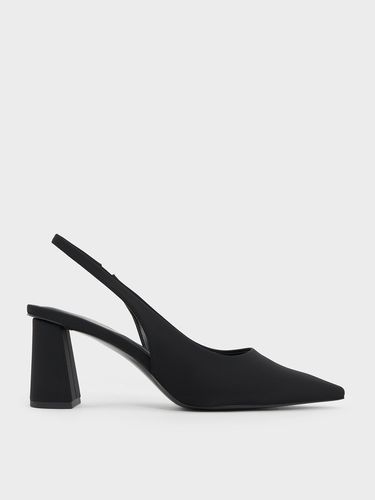 Charles & Keith - Elastane Trapeze Heel Slingback Pumps - Charles & Keith - Modalova