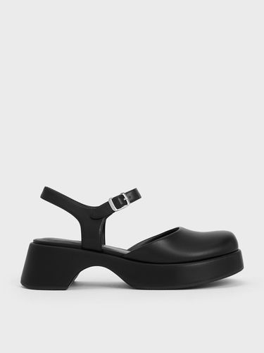 Charles & Keith - Nerina Ankle-Strap Platform Flats - Charles & Keith - Modalova