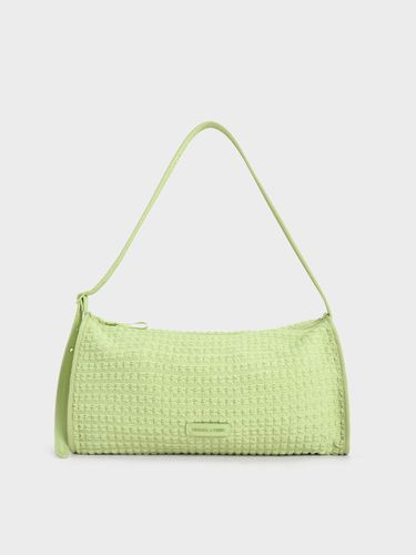 Charles & Keith - Textured Elongated Shoulder Bag - Charles & Keith - Modalova