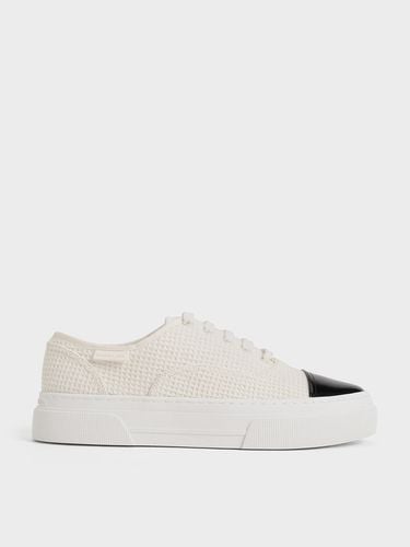 Charles & Keith - Joshi Textured Two-Tone Sneakers - Charles & Keith - Modalova