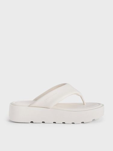 Charles & Keith - V-Strap Flatform Thong Sandals - Charles & Keith - Modalova