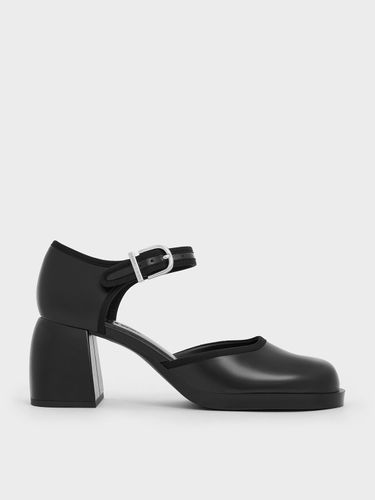 Charles & Keith - Block-Heel Ankle-Strap D'Orsay Pumps - Charles & Keith - Modalova