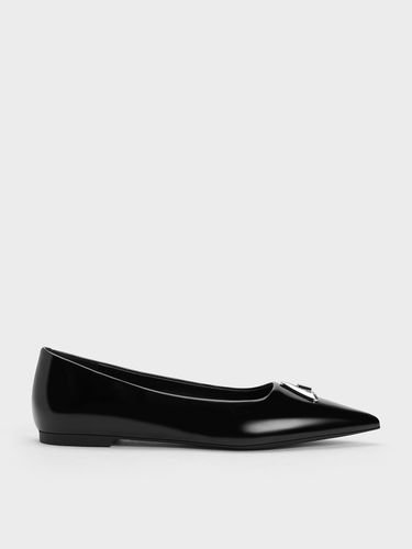 Charles & Keith - Trice Metallic Accent Pointed-Toe Flats - Charles & Keith - Modalova