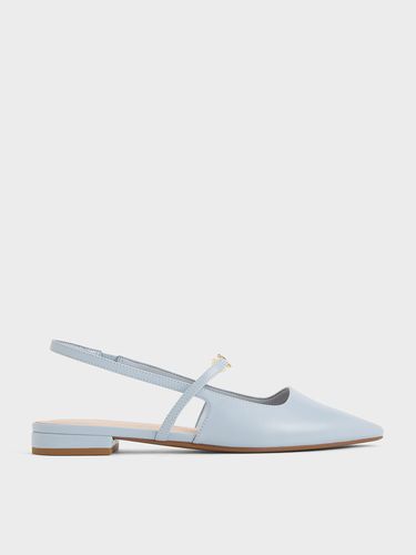 Charles & Keith - Metallic-Accent Pointed-Toe Slingback Flats - Charles & Keith - Modalova