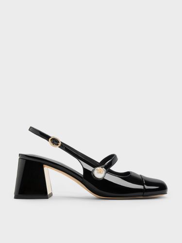 Charles & Keith - Lilana Slingback-Pumps in Lack mit Perlenverzierung - Charles & Keith - Modalova