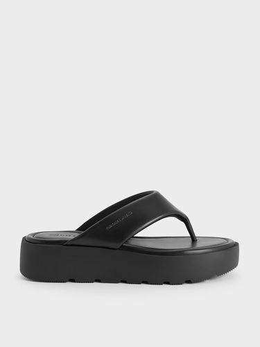 Charles & Keith - V-Strap Flatform Thong Sandals - Charles & Keith - Modalova