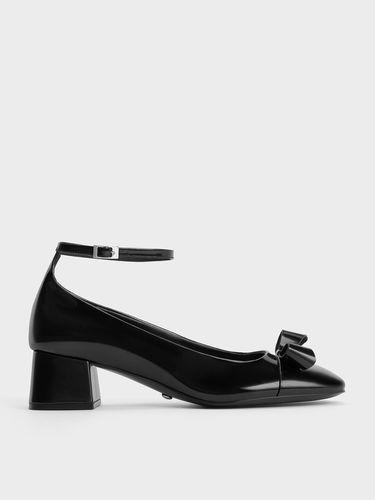 Charles & Keith - Leather Bow Ankle-Strap Pumps - Charles & Keith - Modalova