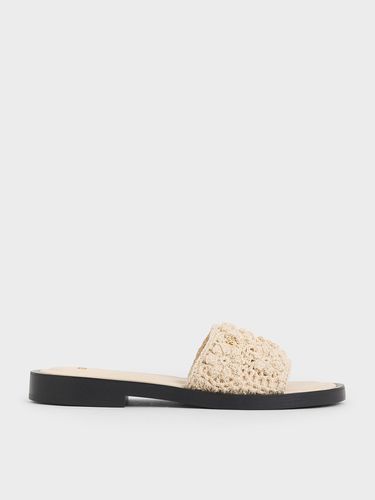 Charles & Keith - Crochet Floral Slide Sandals - Charles & Keith - Modalova