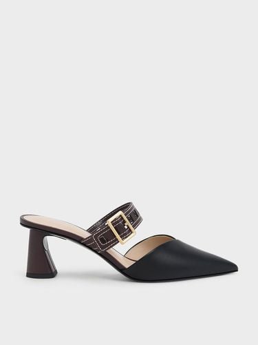 Charles & Keith - Sepphe Cut-Out Strap Heeled Mule Pumps - Charles & Keith - Modalova