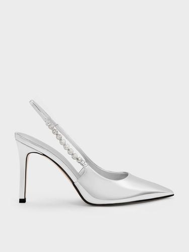 Charles & Keith - Flores Gem-Strap Metallic Slingback Pumps - Charles & Keith - Modalova