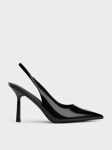 Charles & Keith - Patent Pointed-Toe Slingback Pumps - Charles & Keith - Modalova