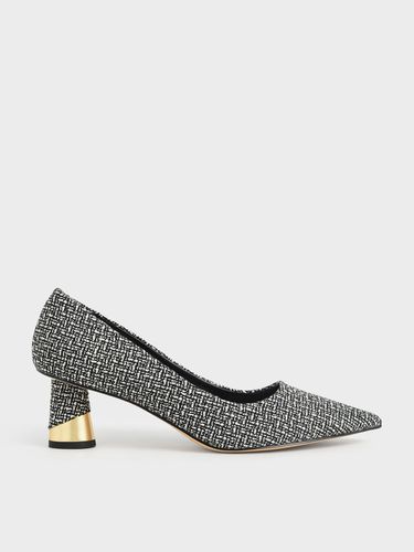 Charles & Keith - Cammie Metallic Sculptural Heel Tweed Pumps - Charles & Keith - Modalova