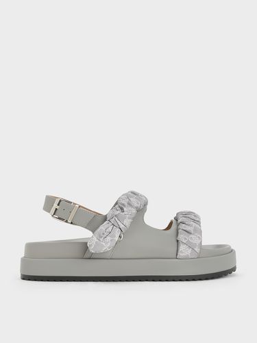 Charles & Keith - Tully Leather Ruched-Strap Sandals - Charles & Keith - Modalova