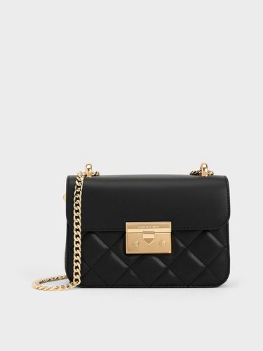 Charles & Keith - Quilted Push-Lock Chain-Handle Bag - Charles & Keith - Modalova