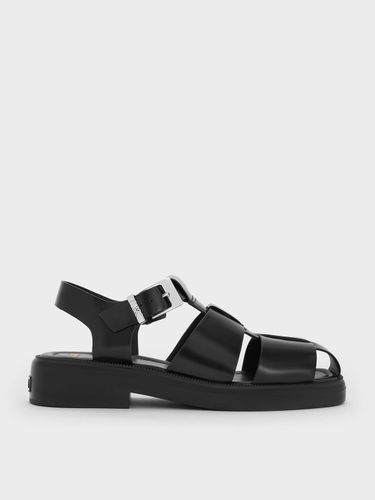 Charles & Keith - Leather Caged Sandals - Charles & Keith - Modalova