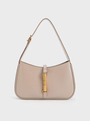 Charles & Keith - Cesia Metallic Accent Shoulder Bag - Charles & Keith - Modalova