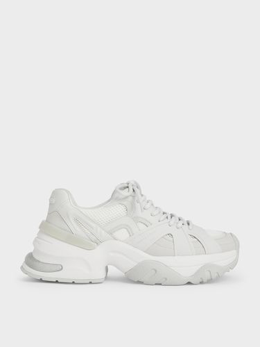 Charles & Keith - Mesh Contrast-Trim Chunky Sneakers - Charles & Keith - Modalova