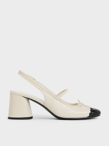 Charles & Keith - Two-Tone Bow Slingback Pumps - Charles & Keith - Modalova