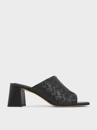 Charles & Keith - Woven Square-Toe Heeled Mules - Charles & Keith - Modalova