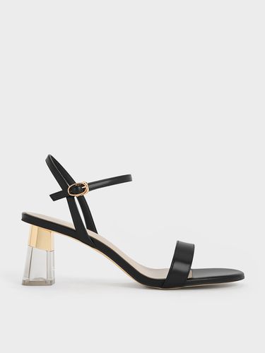 Charles & Keith - Clear Trapeze Heel Sandals - Charles & Keith - Modalova