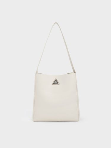 Charles & Keith - Trice Metallic Accent Large Hobo Bag - Charles & Keith - Modalova