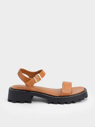 Charles & Keith - Stitch-Trim Buckled Sandals - Charles & Keith - Modalova