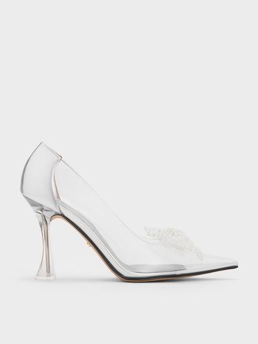 Charles & Keith - See-Through Beaded Bow Pumps - Charles & Keith - Modalova