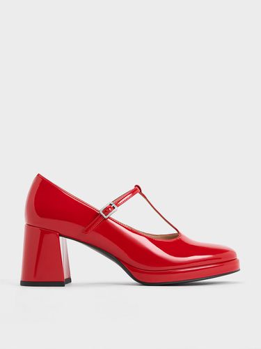 Charles & Keith - Crystal-Buckle T-Bar Mary Jane Pumps - Charles & Keith - Modalova