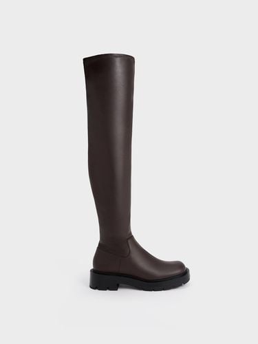 Charles & Keith - Zip-Up Thigh-High Boots - Charles & Keith - Modalova