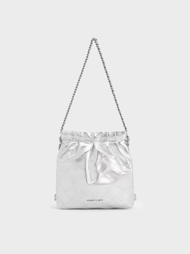 Charles & Keith - Duo Metallic Chain-Handle Two-Way Backpack - Charles & Keith - Modalova