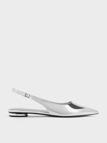 Charles & Keith - Metallic Pointed-Toe Slingback Flats - Charles & Keith - Modalova