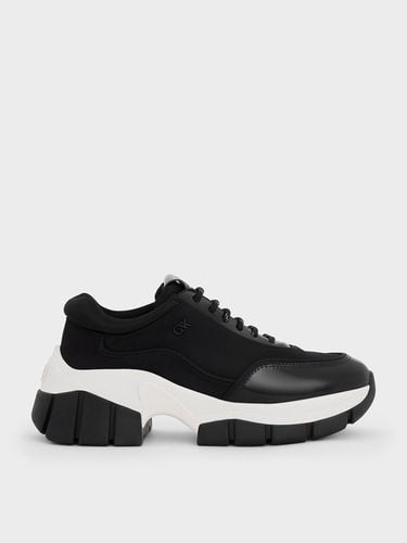 Charles & Keith - Yunna Leather & Recycled Fabric Chunky Sneakers - Charles & Keith - Modalova