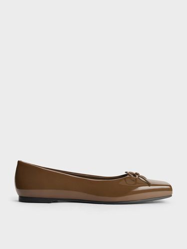 Charles & Keith - Square-Toe Bow Ballet Flats - Charles & Keith - Modalova