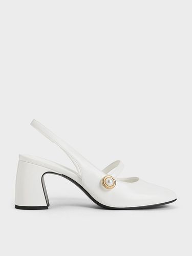 Charles & Keith - Pearl-Accent Mary Jane Pumps - Charles & Keith - Modalova