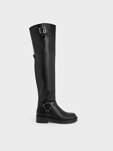 Charles & Keith - Davina Buckled Thigh-High Boots - Charles & Keith - Modalova