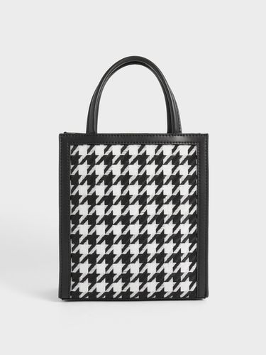 Charles & Keith - Houndstooth Double Handle Tote Bag - Charles & Keith - Modalova