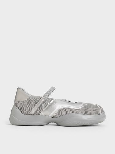 Charles & Keith - Casey Metallic Mesh Mary Jane Sneakers - Charles & Keith - Modalova