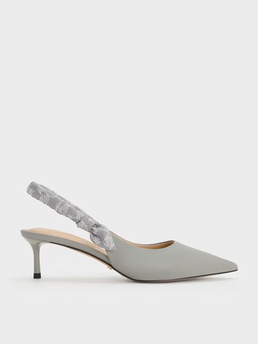 Charles & Keith - Tully Leather Ruched-Strap Slingback Pumps - Charles & Keith - Modalova