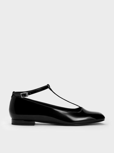 Charles & Keith - Patent T-Bar Ankle-Strap Ballet Flats - Charles & Keith - Modalova