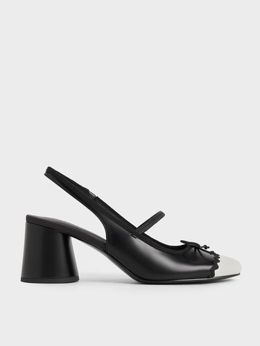 Charles & Keith - Two-Tone Bow Slingback Pumps - Charles & Keith - Modalova