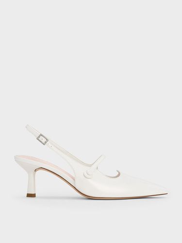 Charles & Keith - Pointed-Toe Mary Jane Slingback Pumps - Charles & Keith - Modalova