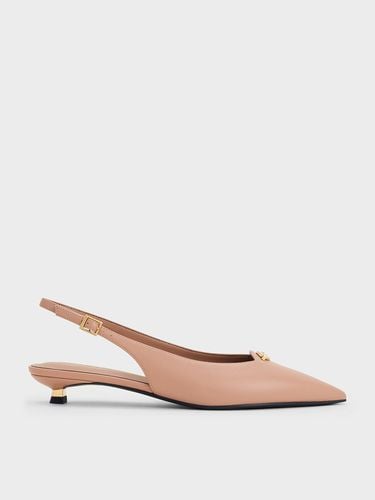 Charles & Keith - Metallic-Accent Kitten-Heel Slingback Pumps - Charles & Keith - Modalova