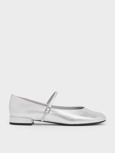 Charles & Keith - Gertrude Metallic Round-Toe Mary Janes - Charles & Keith - Modalova