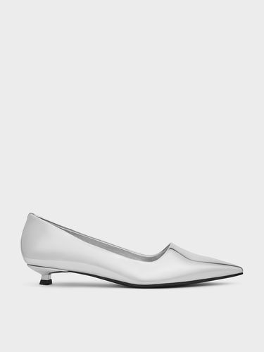 Charles & Keith - Metallic Pointed-Toe Kitten-Heel Pumps - Charles & Keith - Modalova